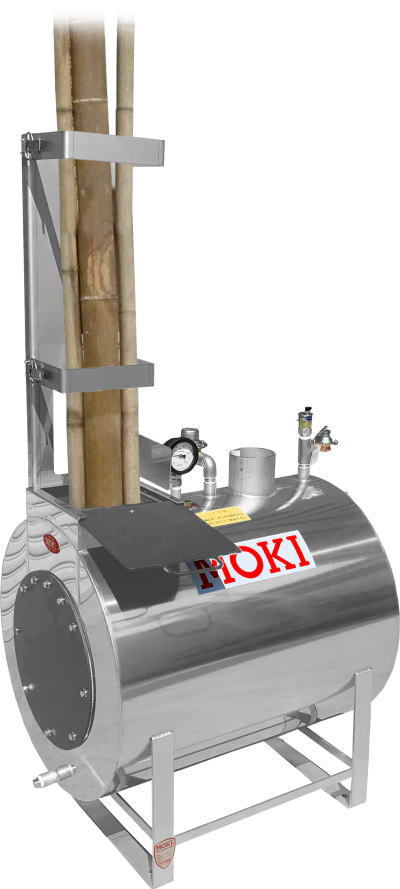 モキ製作所の無煙竹薪ボイラー