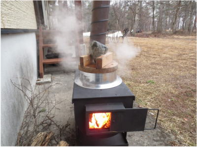 モキ製作所のかまどストーブのMD30Kのかまど利用