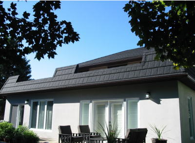 スカイメタルルーフの通販のスレート屋根の施工写真