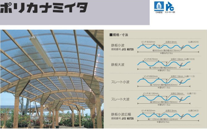 タキロンシーアイのポリカナミイタの通販