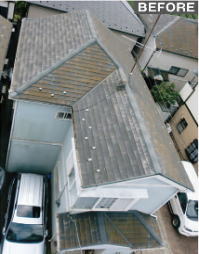 横暖(センタールーフ)ルーフの施工前