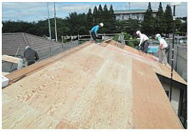 横暖ルーフの施工