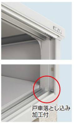 イナバ物置のシンプリーのレール