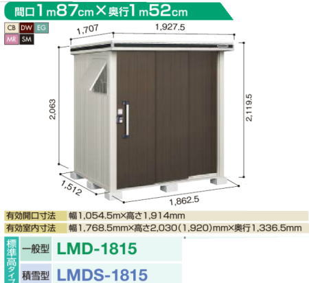 ヨドコウ物置のLMD-1815