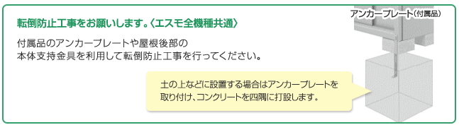ヨドコウ物置のエスモの説明